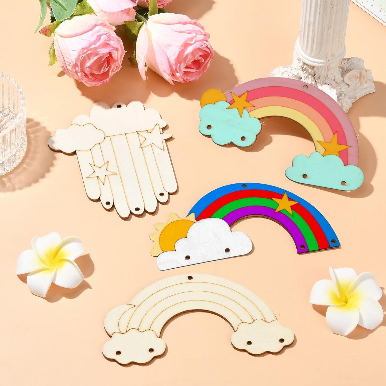 Recortes de Madera Arcoíris UR URLIFEHALL 40 Piezas 63-107mm