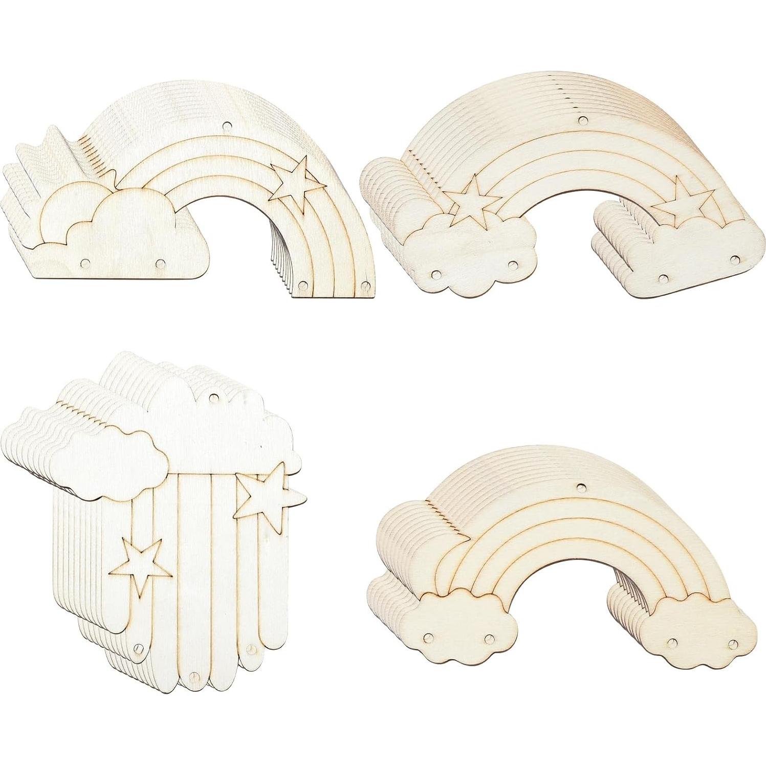 Recortes de Madera Arcoíris UR URLIFEHALL 40 Piezas 63-107mm