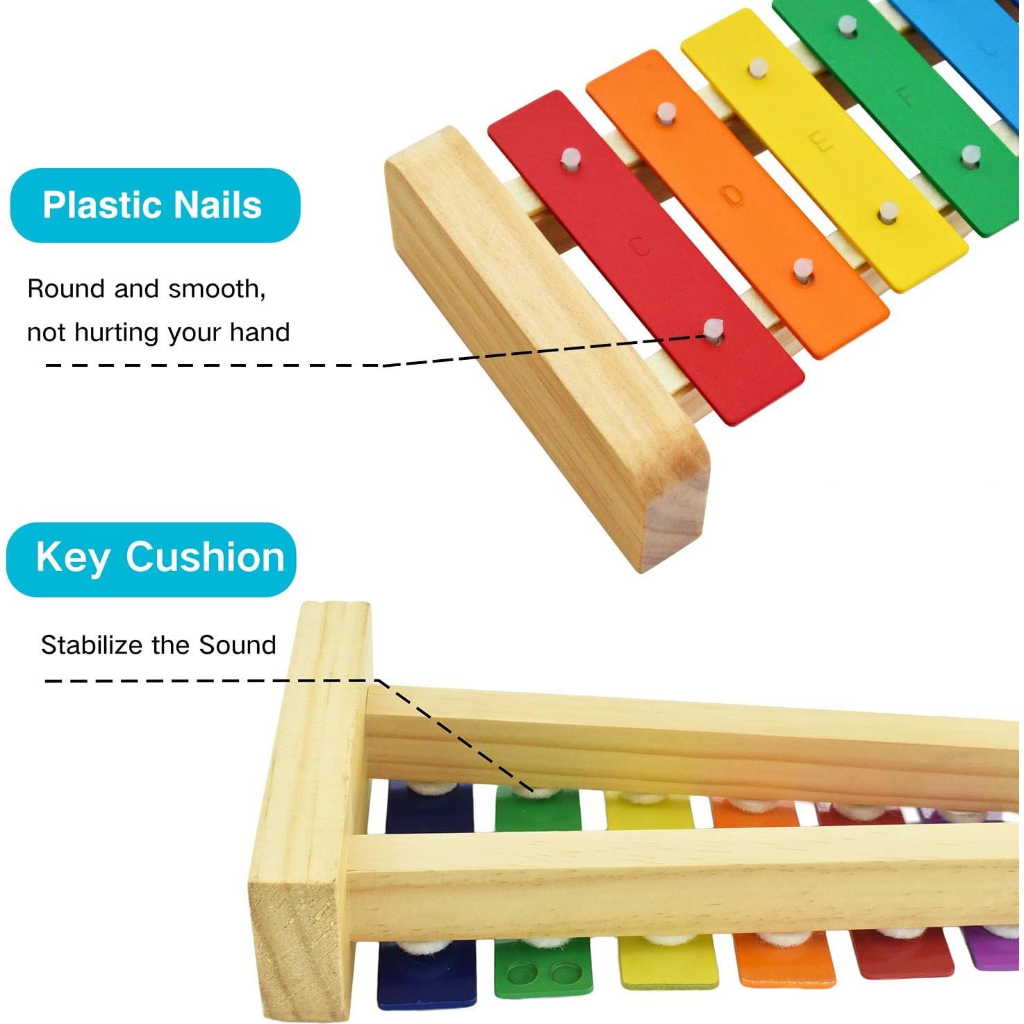 Xilófono de Madera Musicube para Niños con Mazos - 8 Teclas