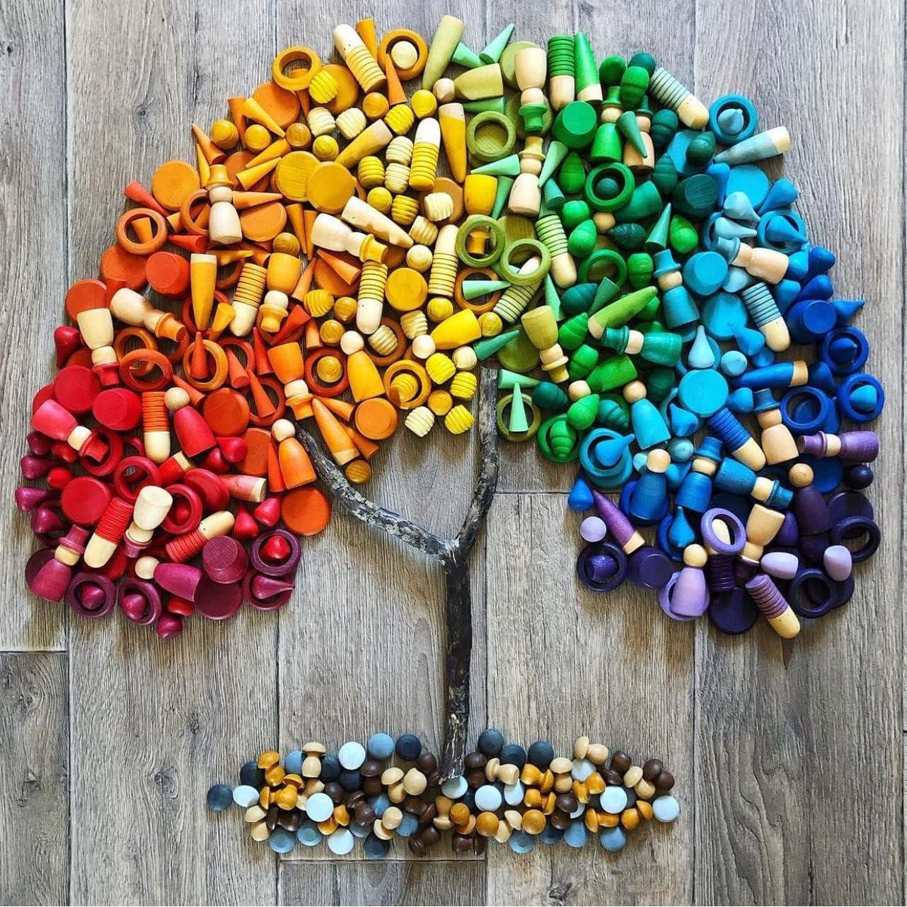 Conjunto de Juguetes Sensoriales de Madera Candywood 162 Pcs