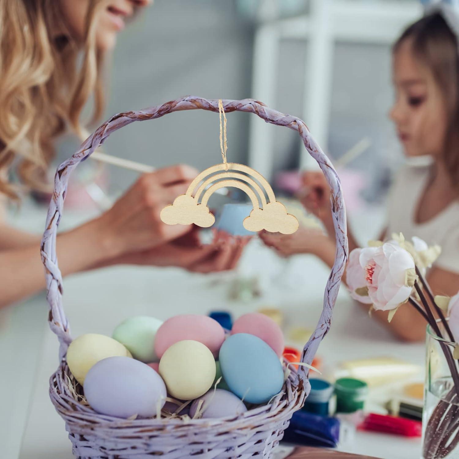 Recortes de Madera Arcoíris EXCEART 20PCS para DIY