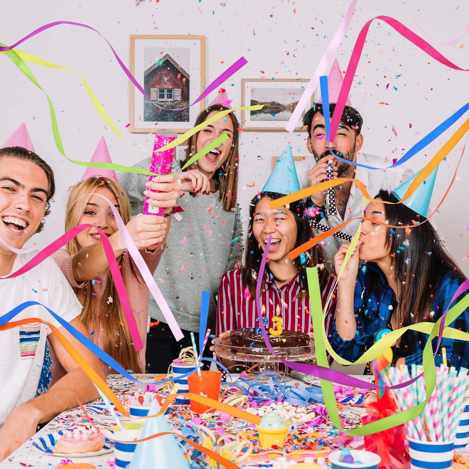 40 Varitas de Cinta Arcoíris con Campanas ADLABLD 30cm