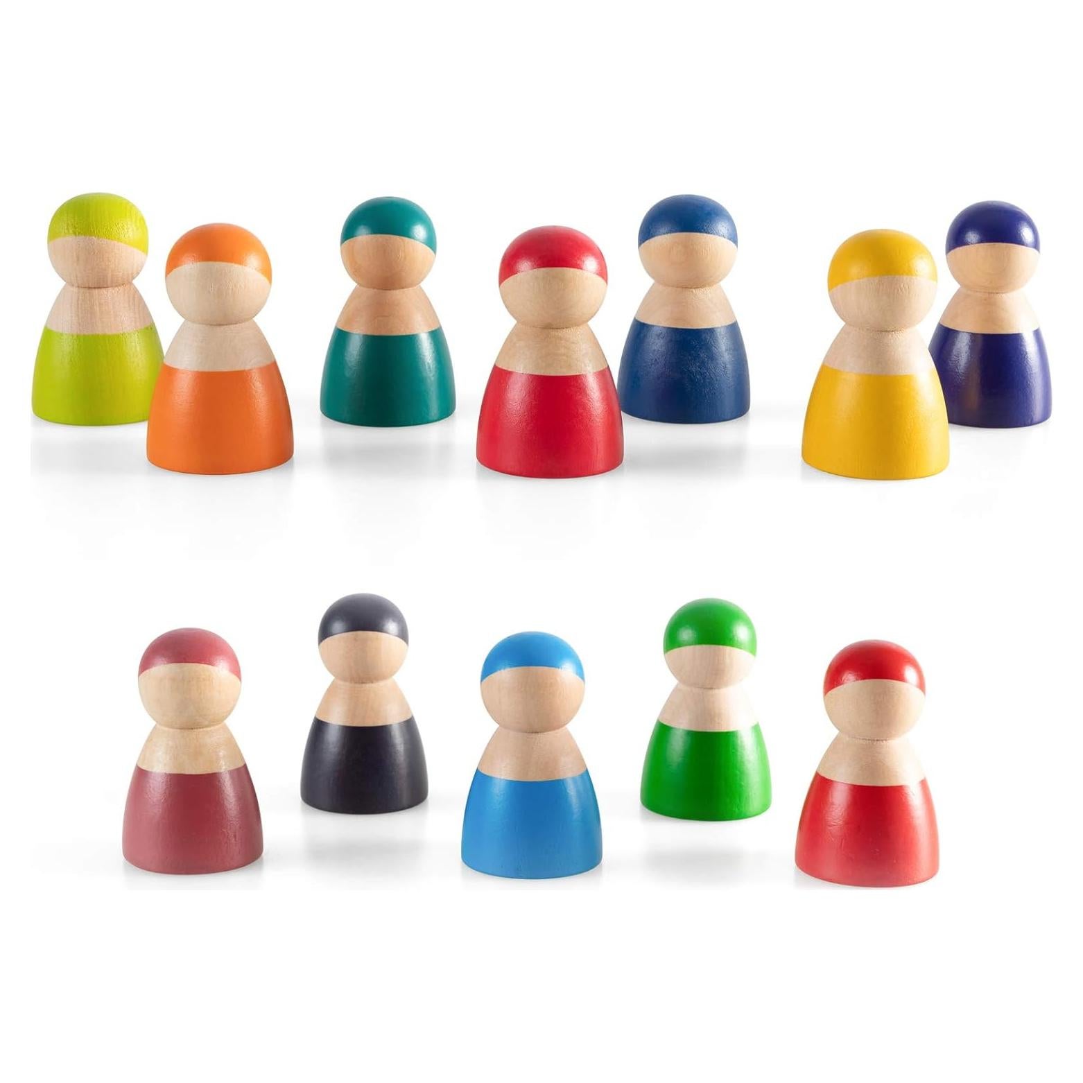 Muñecos de Clavo Arcoíris MerryHeart - 12 PCS Juguetes Educativos