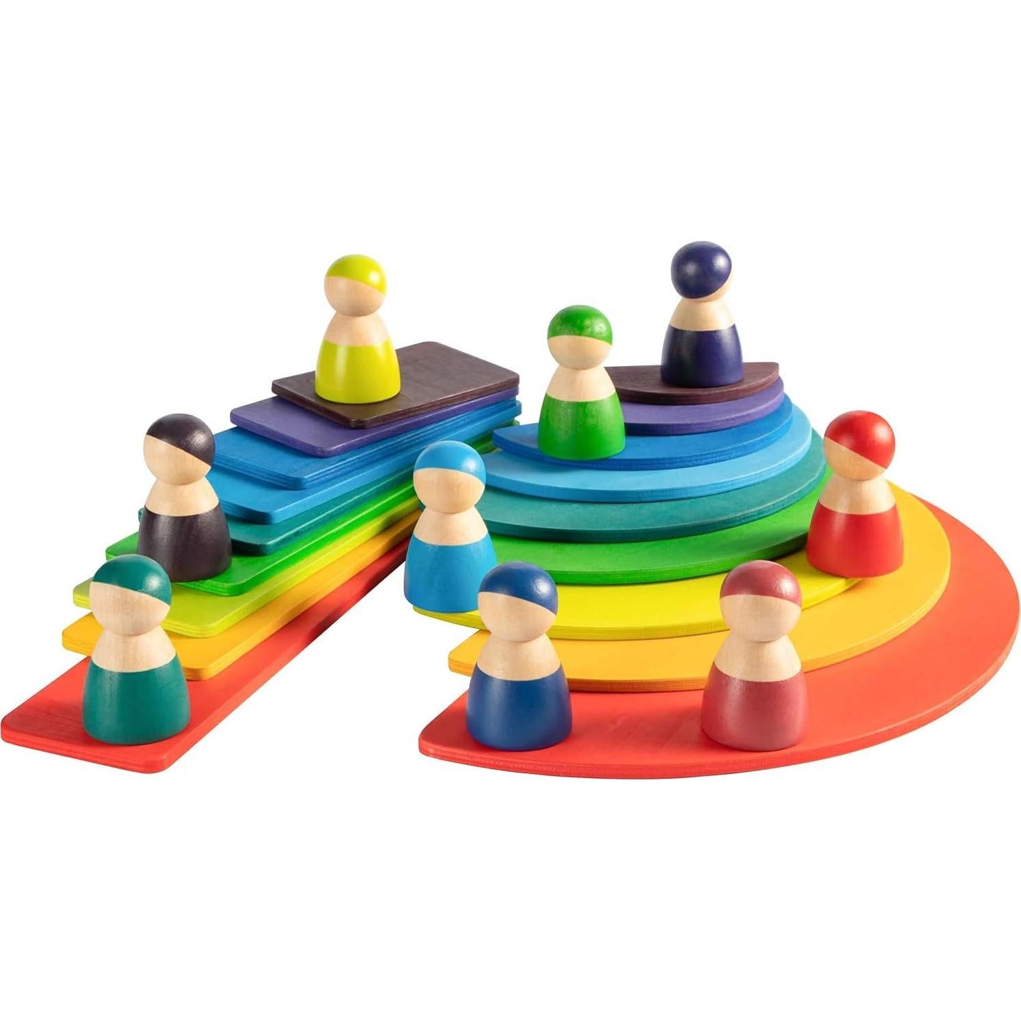 Muñecos de Clavo Arcoíris MerryHeart - 12 PCS Juguetes Educativos