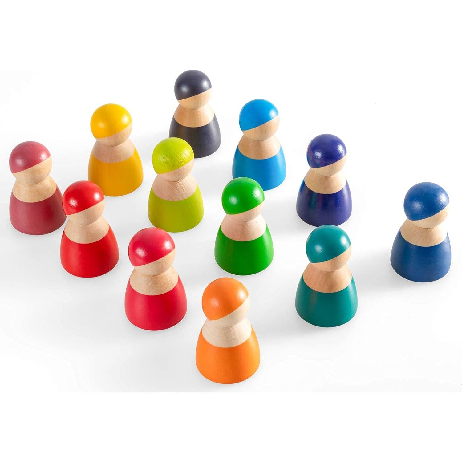 Muñecos de Clavo Arcoíris MerryHeart - 12 PCS Juguetes Educativos