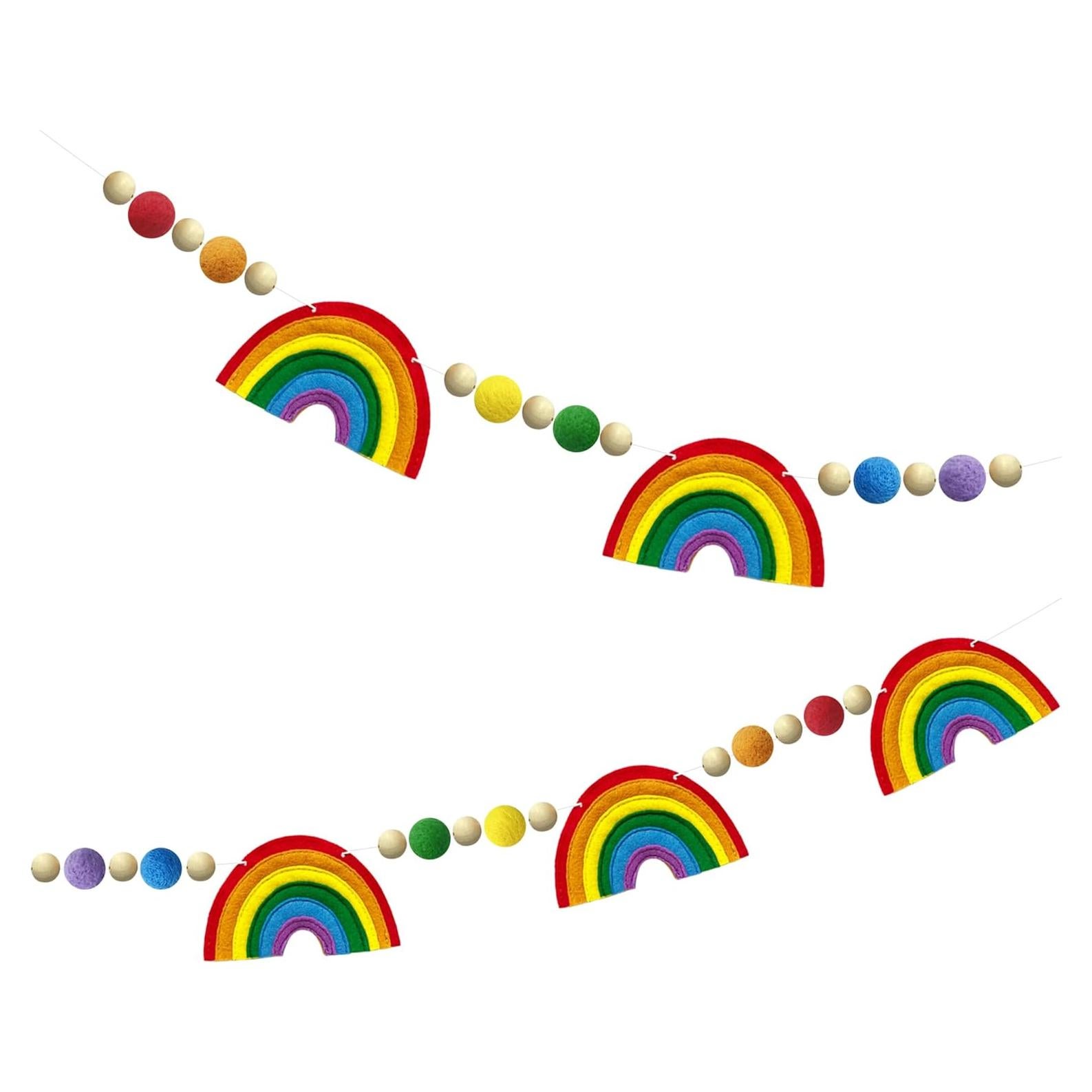 Guirnalda de Pom Pom Arcoíris Pinkblume 1.5m Decoración Fiesta