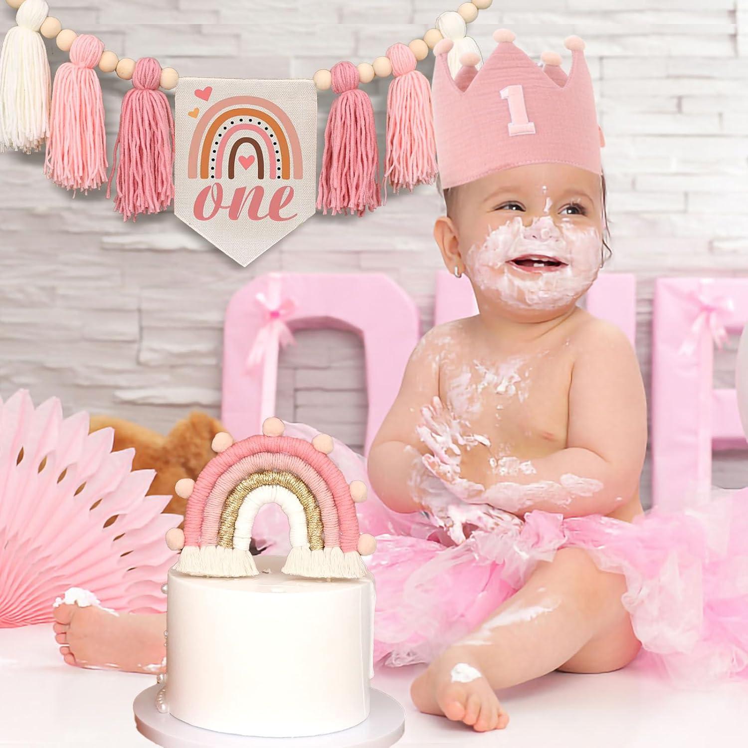 Guirnalda de Borlas de Perlas de Madera Rosa HODIHIWI