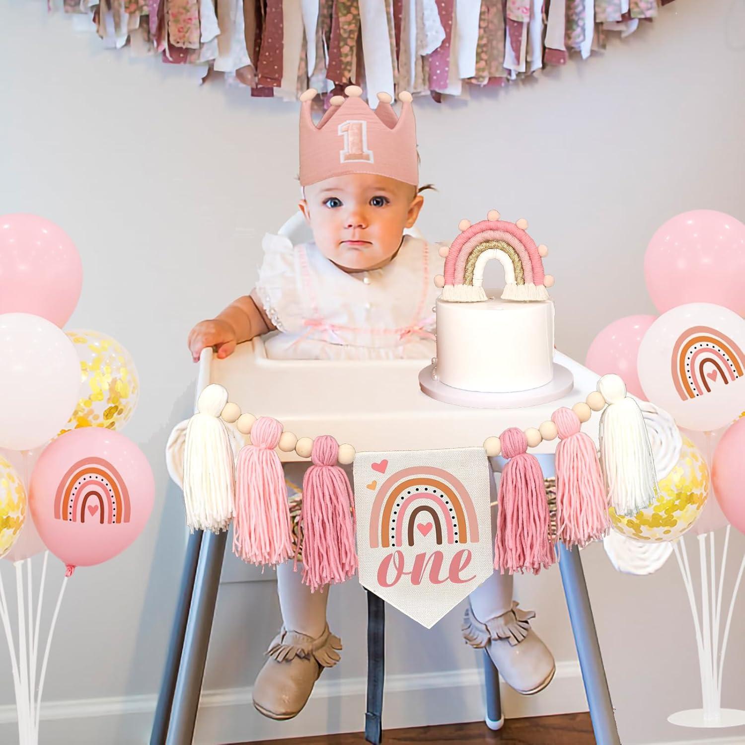 Guirnalda de Borlas de Perlas de Madera Rosa HODIHIWI