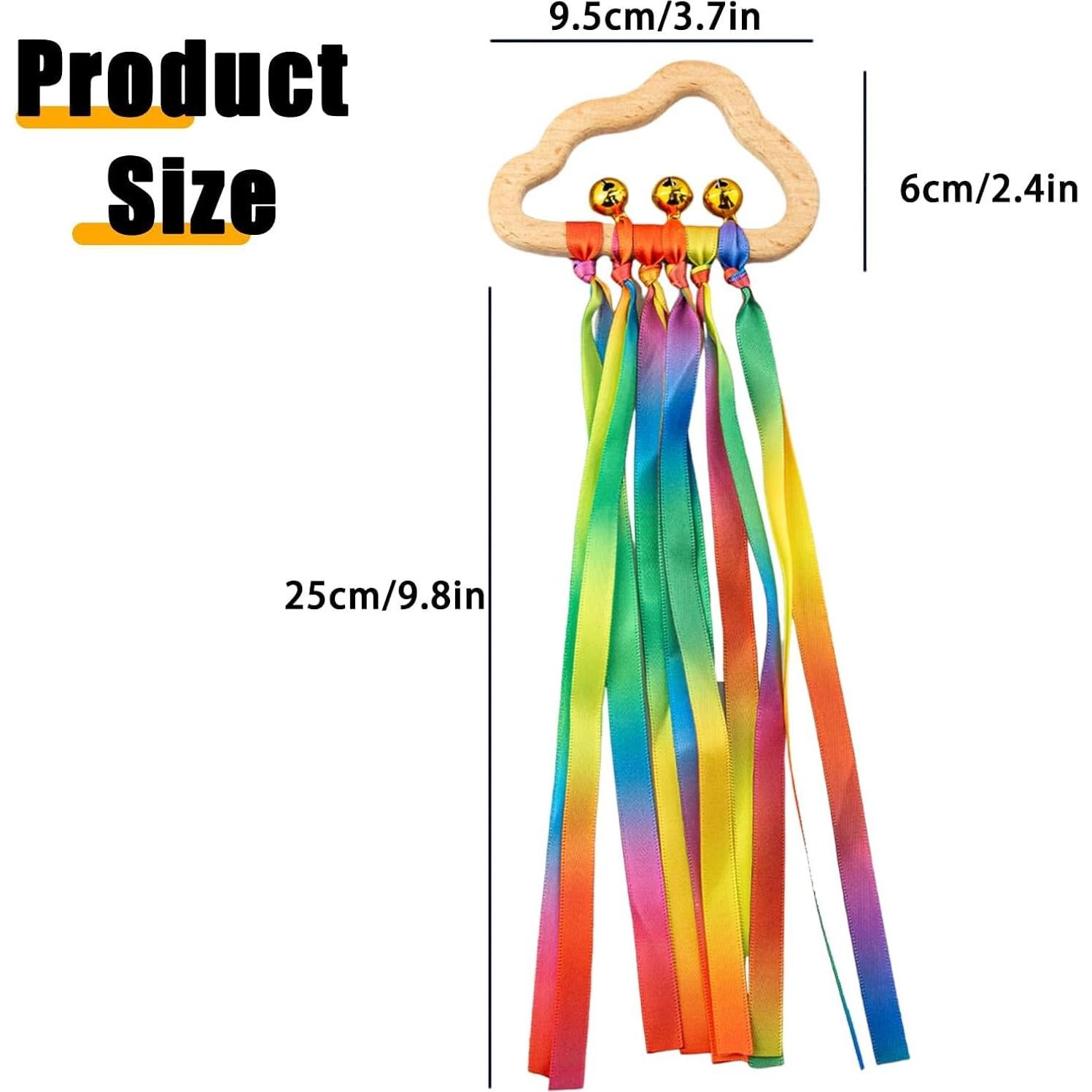 Cometas de Mano Arcoíris GUQIANLU - 2 Pcs con Campanas
