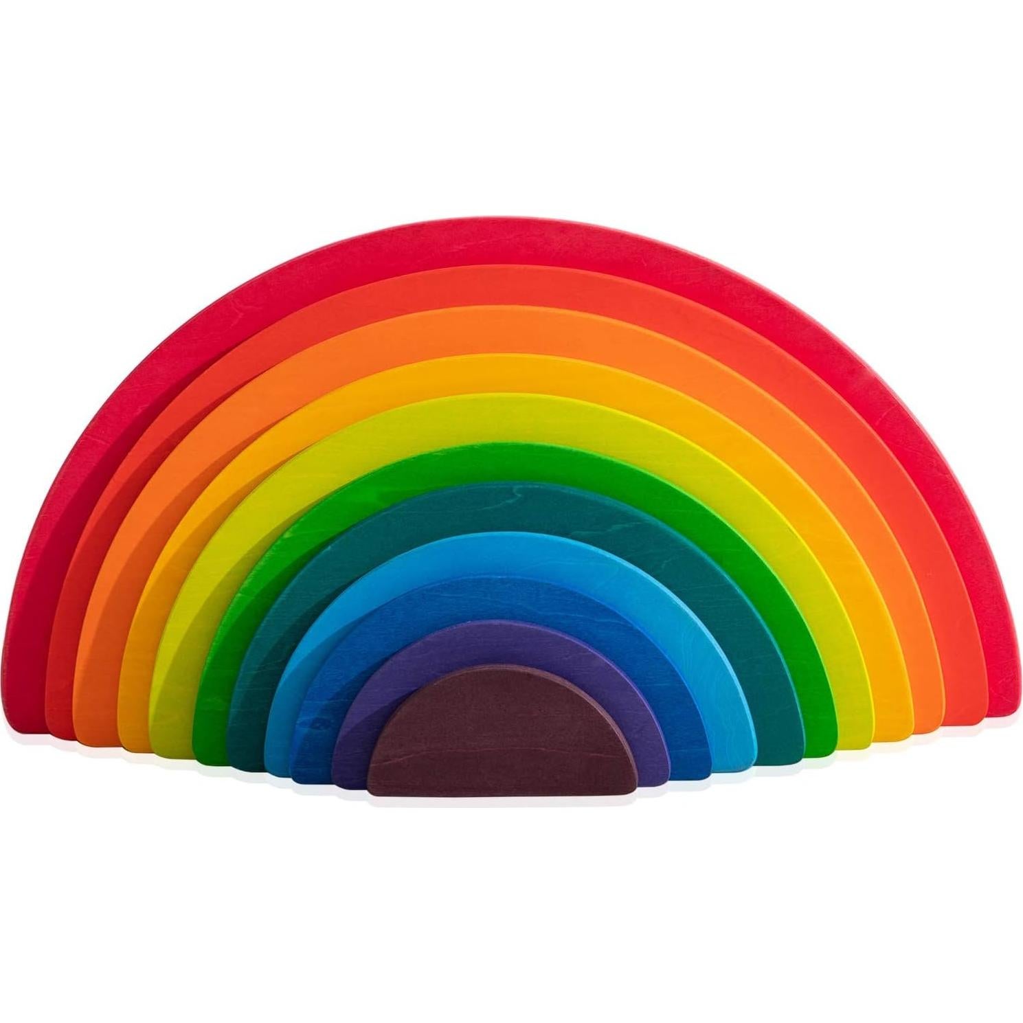 Juguetes Apilables de Madera MerryHeart - Arcoíris 11 Piezas