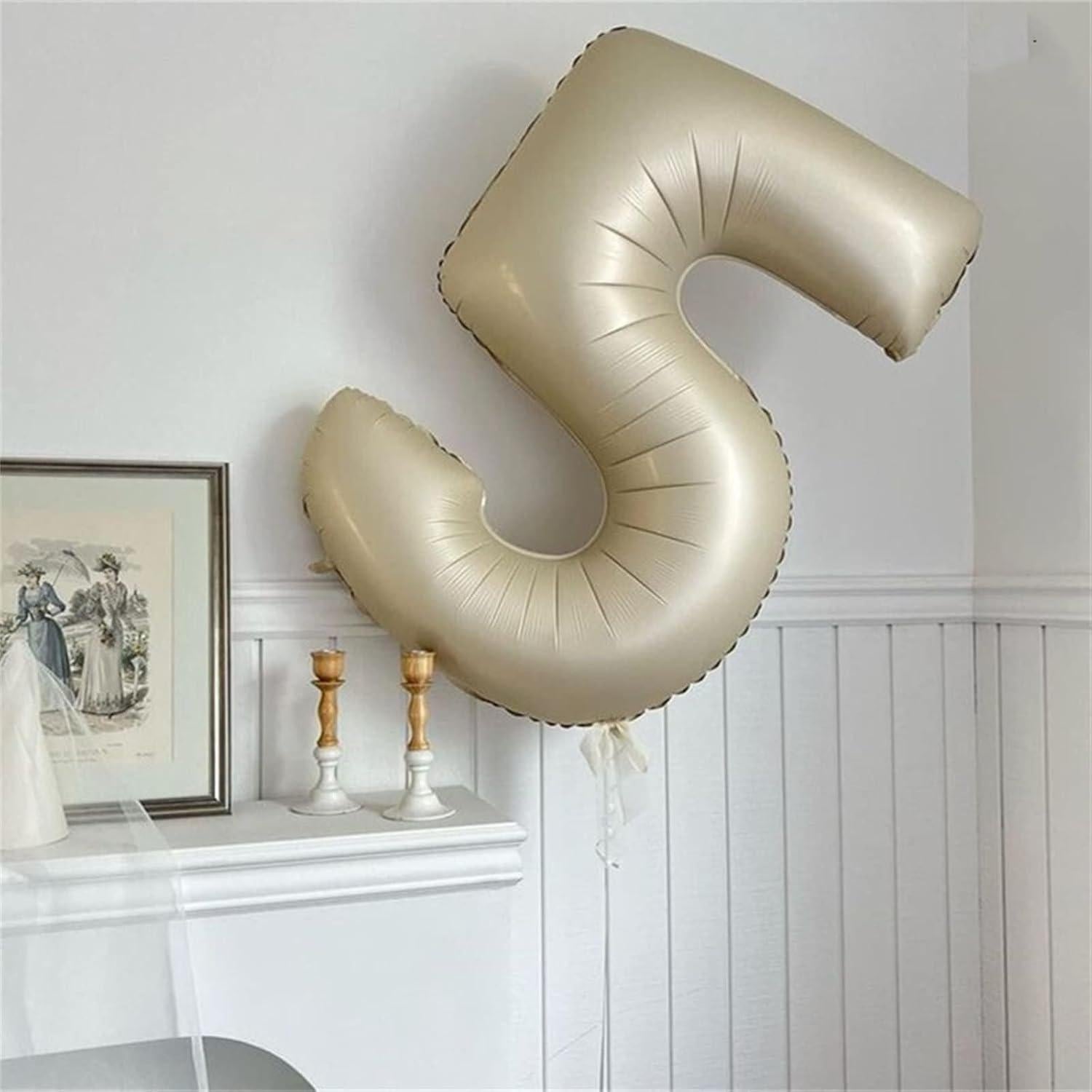 Globo Beige Número 1 40 Pulgadas Mylar para Fiestas