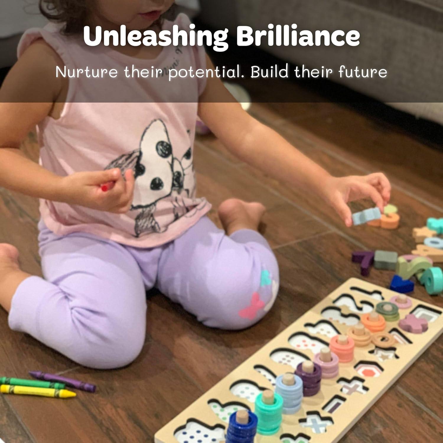 Juguetes de Madera Montessori BEKILOLE para Niños 3+ Años