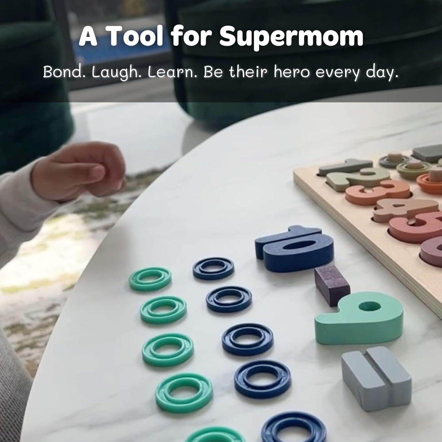 Juguetes de Madera Montessori BEKILOLE para Niños 3+ Años