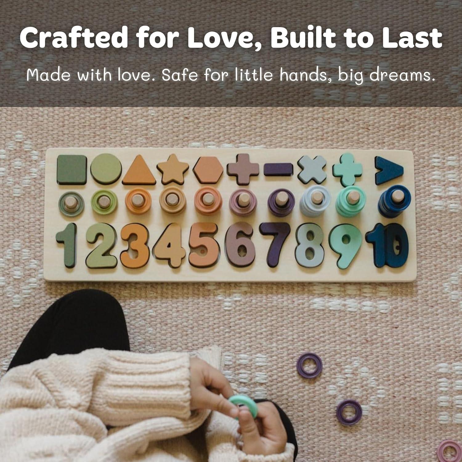 Juguetes de Madera Montessori BEKILOLE para Niños 3+ Años