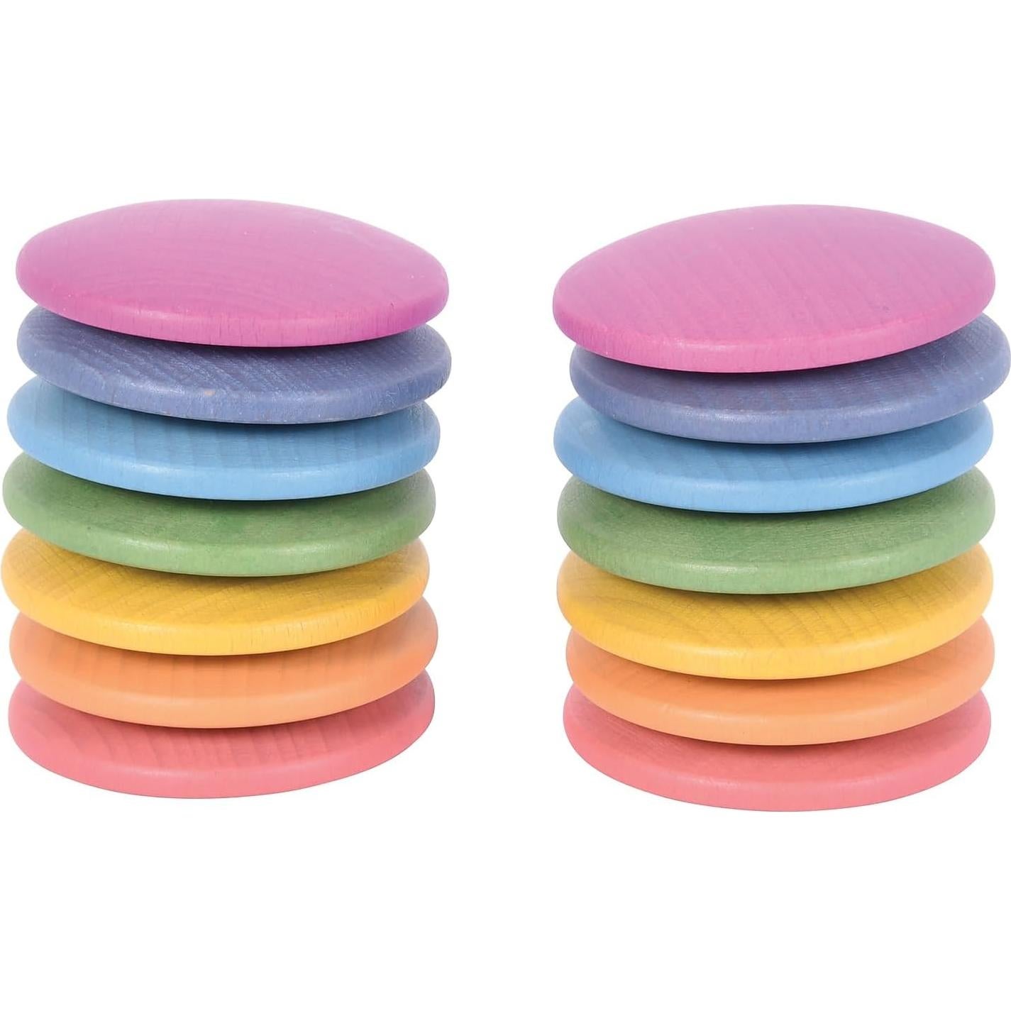 Set de 14 Discos de Madera Heurísticos TickiT - Juguete 10m+