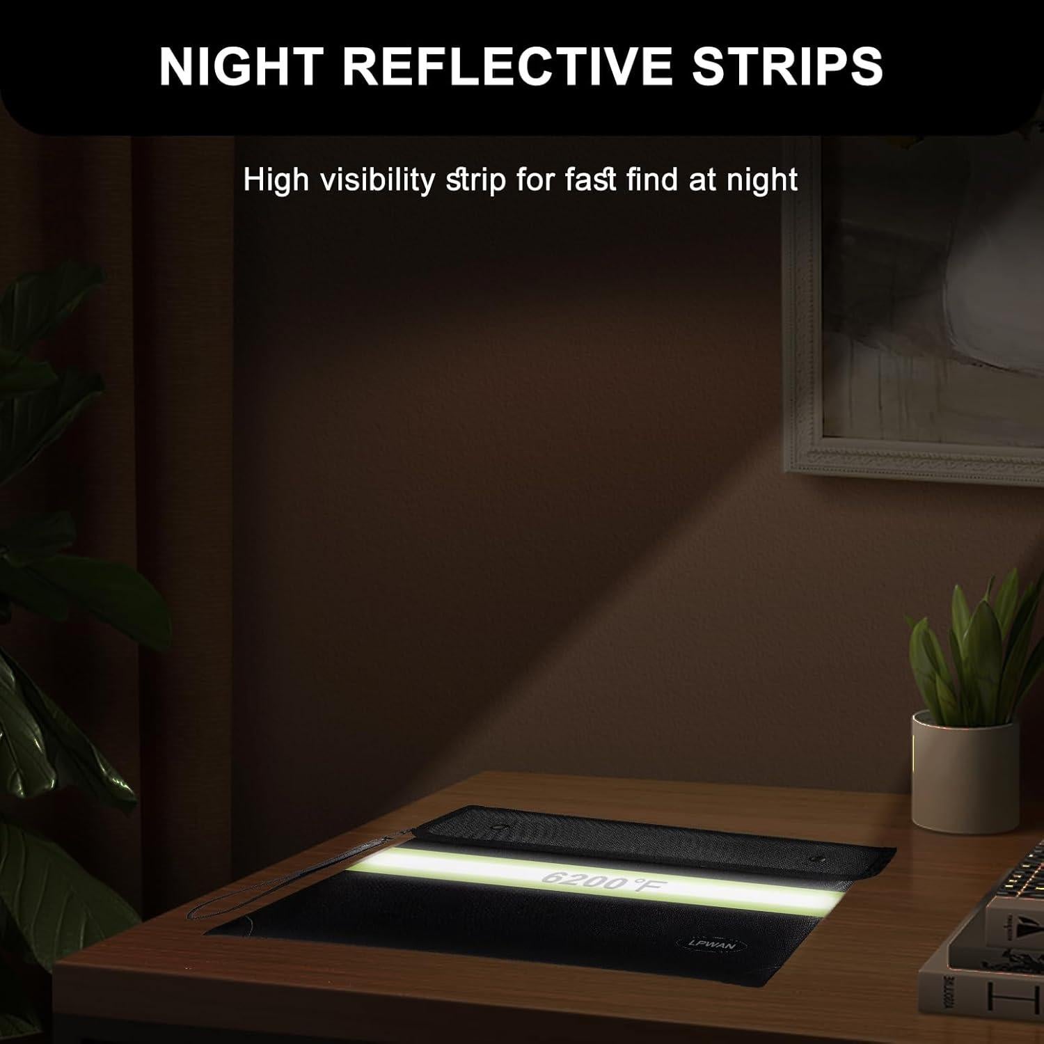 Bolsa Ignífuga ZYMMYZ Mediana con Cerradura y Cremallera