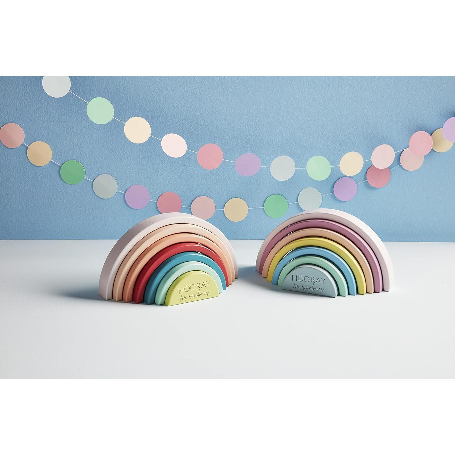 Juego de Arcos Apilables de Madera Mud Pie - 7 Piezas