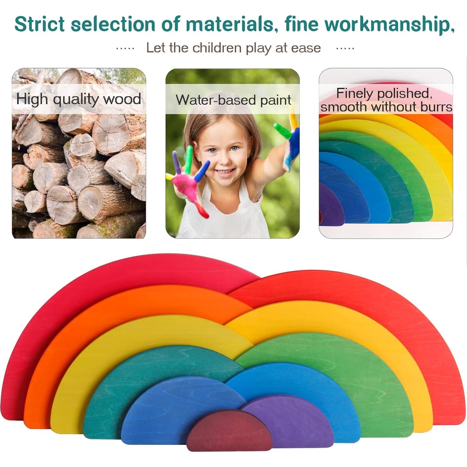 Juego de bloques de construcción de madera Yiwu 11 piezas