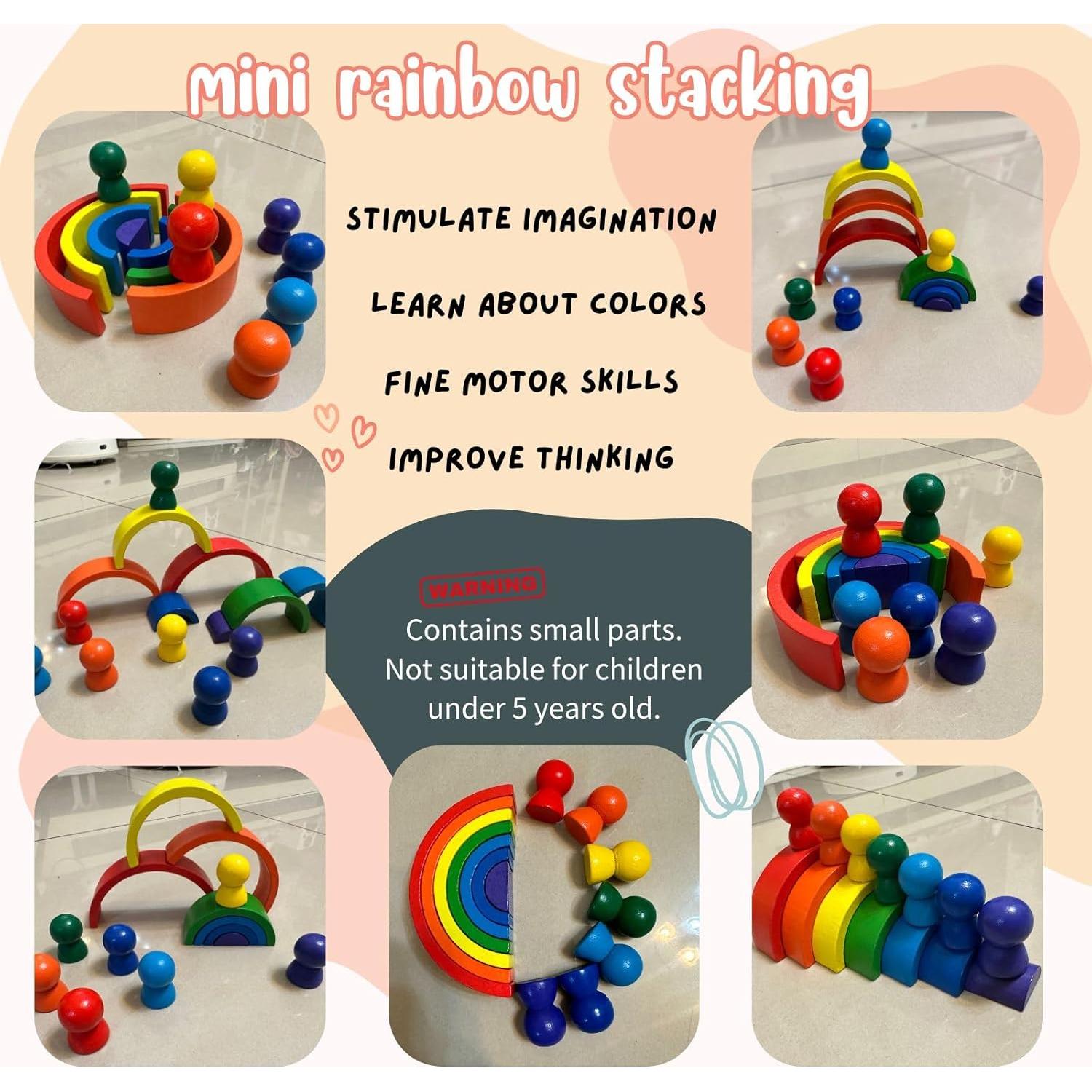 Set Educativo de Juguetes OPPA: Shakers de Huevo y Apilador Arcoíris