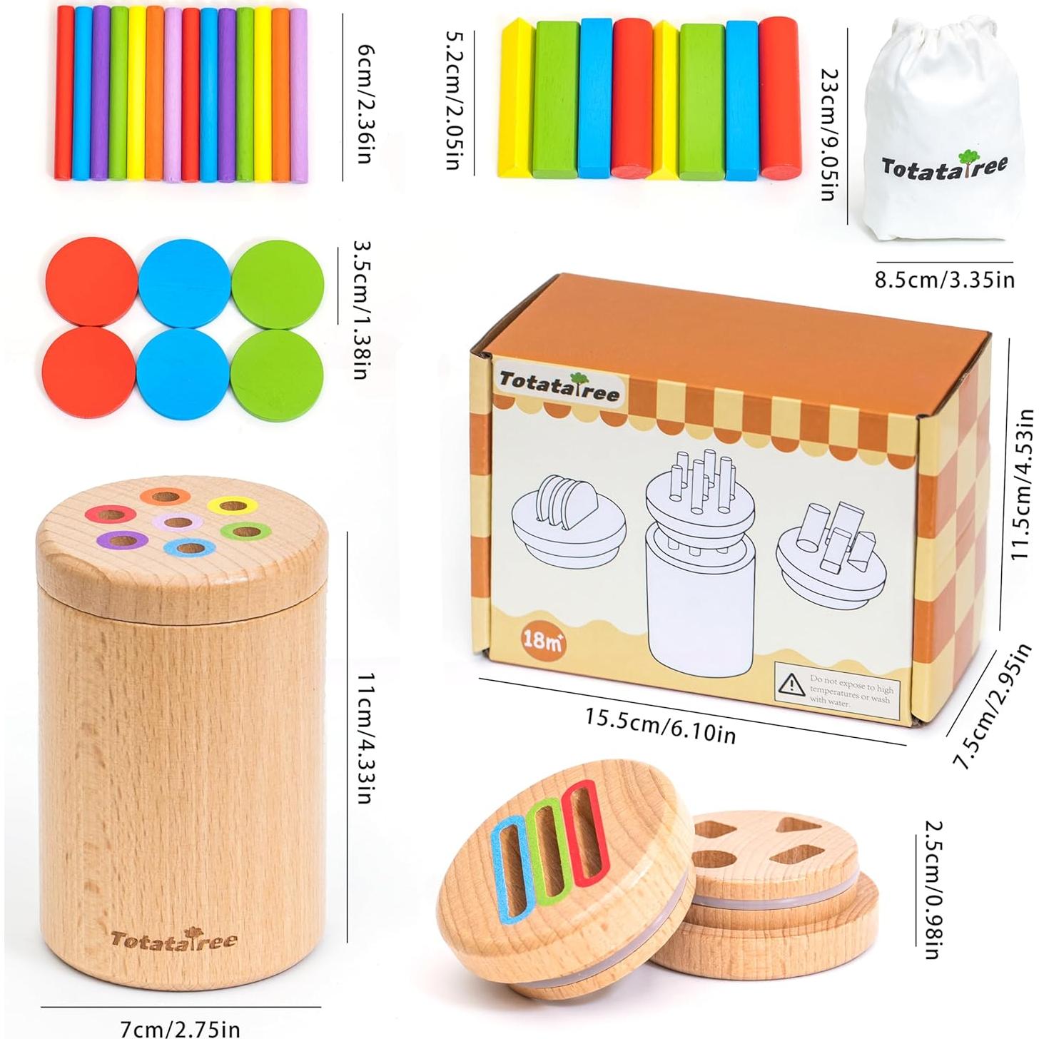 Juego de Emparejamiento Sensorial 3 en 1 Totatatree para Niños