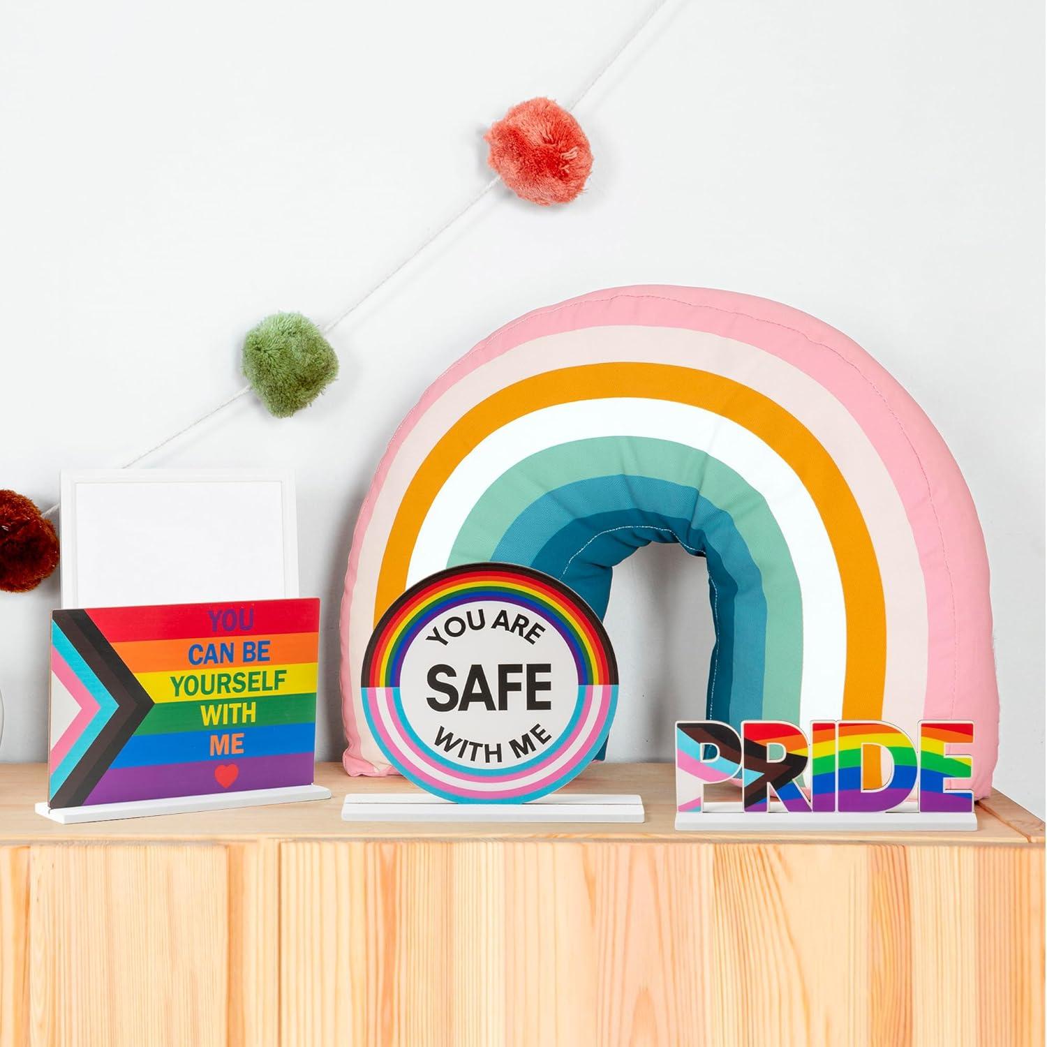 Centros de Mesa de Madera Haooryx - 6 Piezas Orgullo LGBTQ