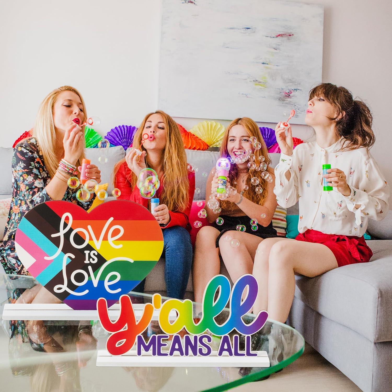 Centros de Mesa de Madera Haooryx - 6 Piezas Orgullo LGBTQ