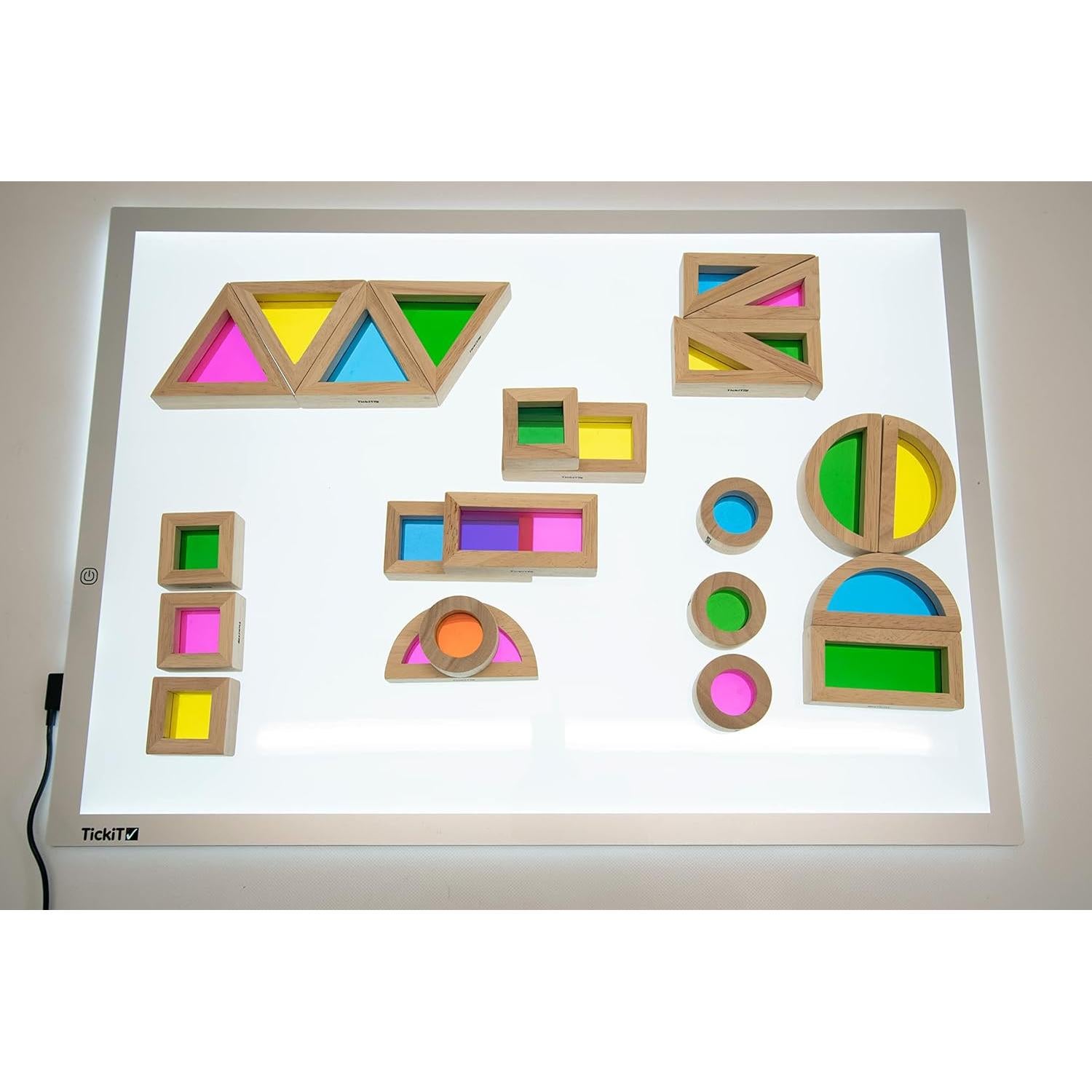 Bloques Arcoíris TickiT | Set de 24 | Bloques Sensoriales Montessori