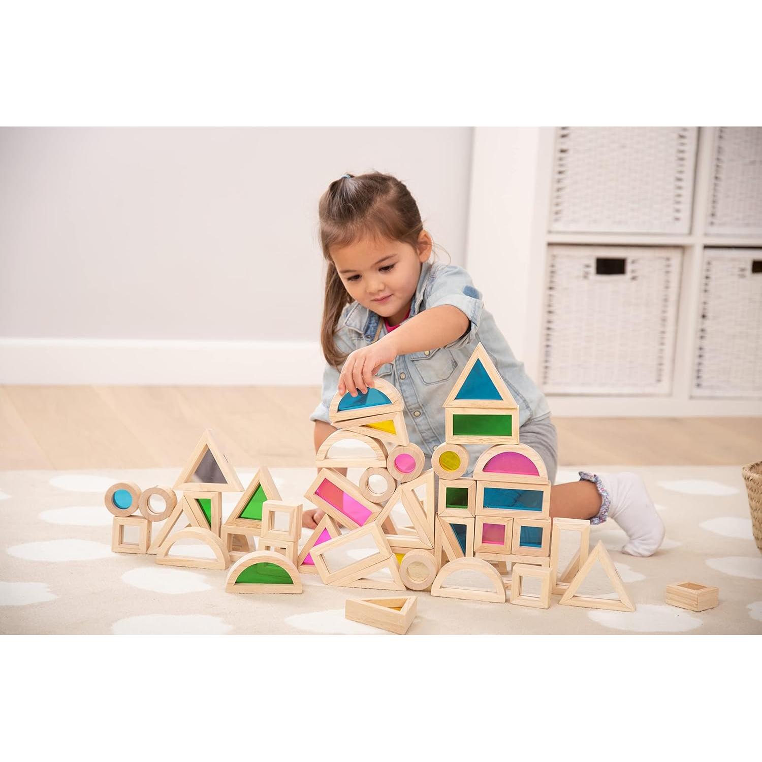 Bloques Arcoíris TickiT | Set de 24 | Bloques Sensoriales Montessori