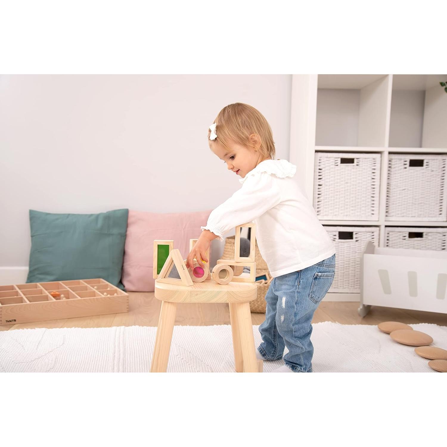 Bloques Arcoíris TickiT | Set de 24 | Bloques Sensoriales Montessori