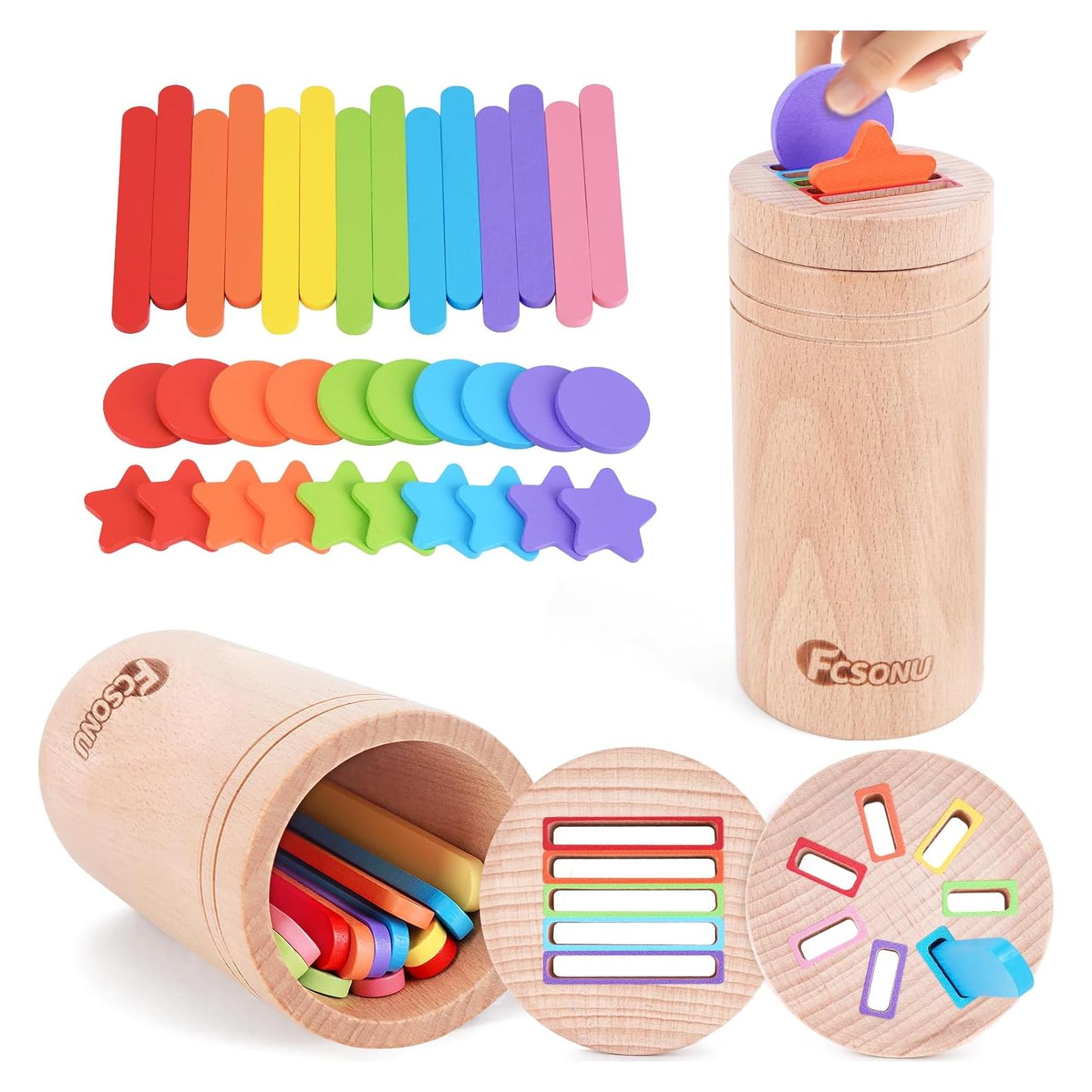 Juguetes Montessori FCSONU de Madera para Niños 1-3 Años