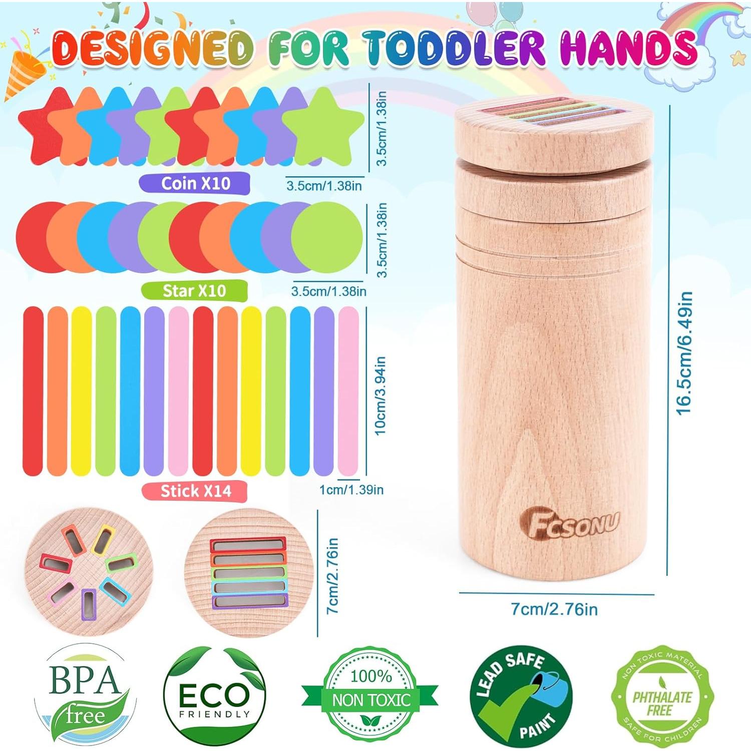 Juguetes Montessori FCSONU de Madera para Niños 1-3 Años