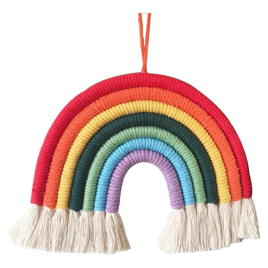 Adorno de Tejido HEISIPU Arcoíris Colorido para Pared