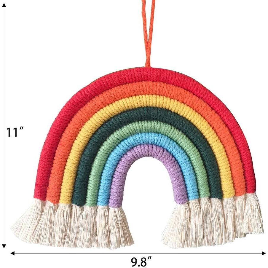 Adorno de Tejido HEISIPU Arcoíris Colorido para Pared