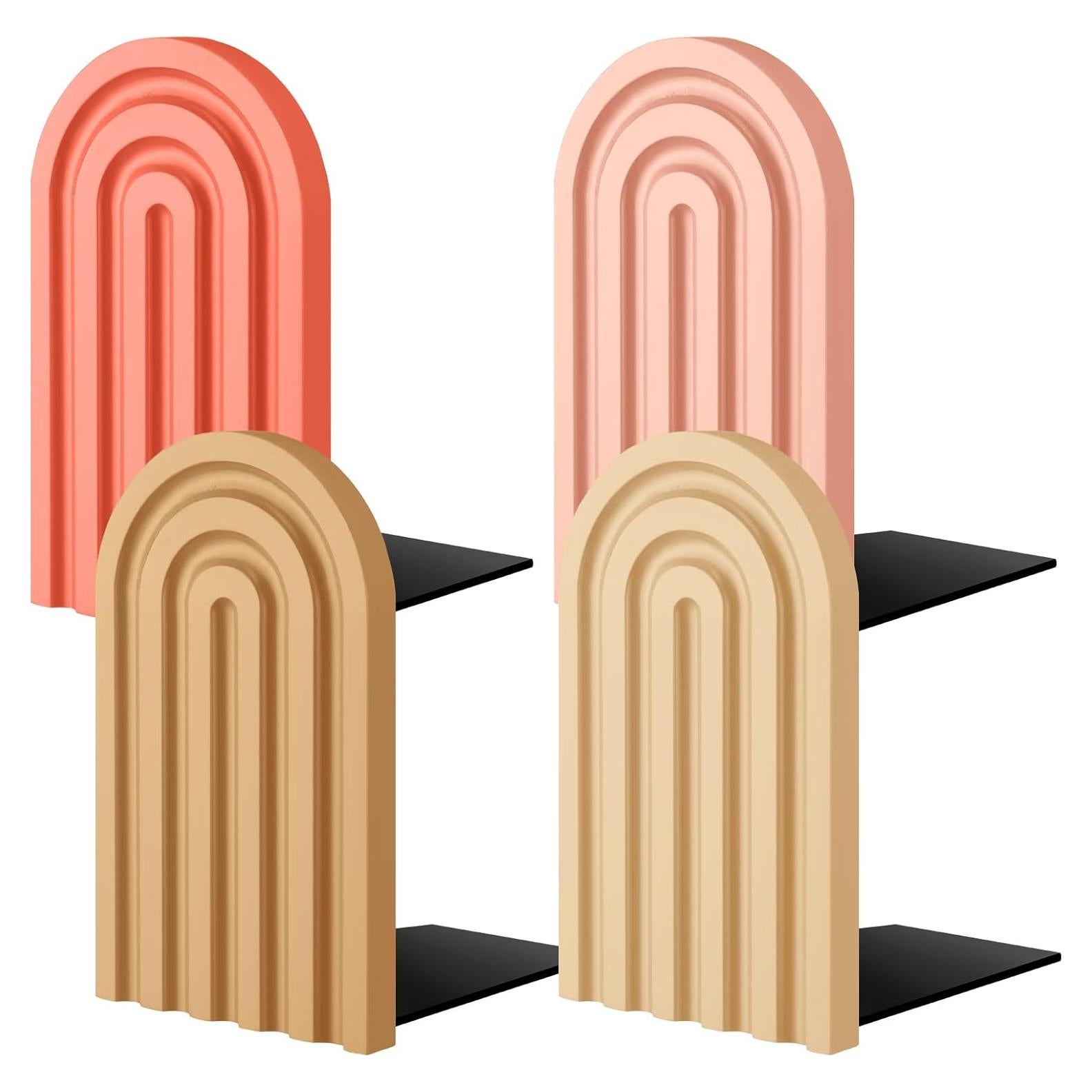 Soporte de Libros Arco Harloon 4 Piezas Madera y Metal