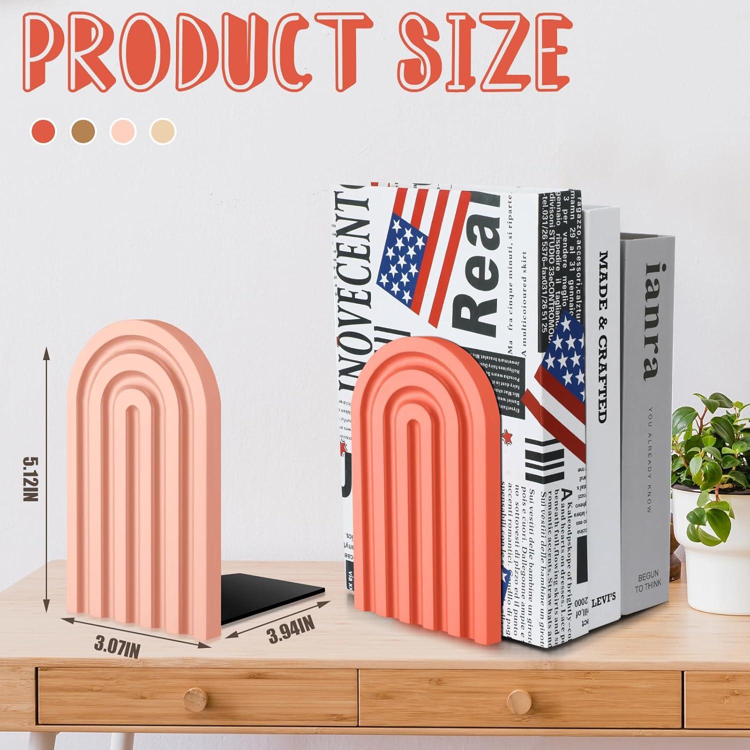 Soporte de Libros Arco Harloon 4 Piezas Madera y Metal