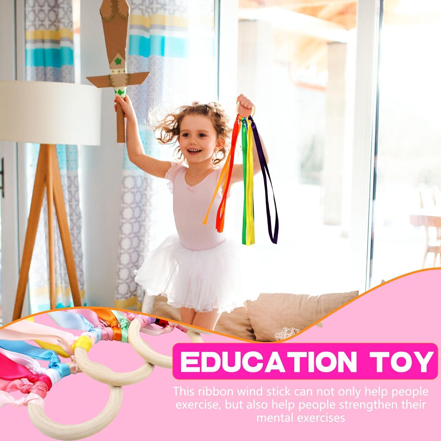 Paquete de 24 cometas de mano arcoíris Kugliwa para niños