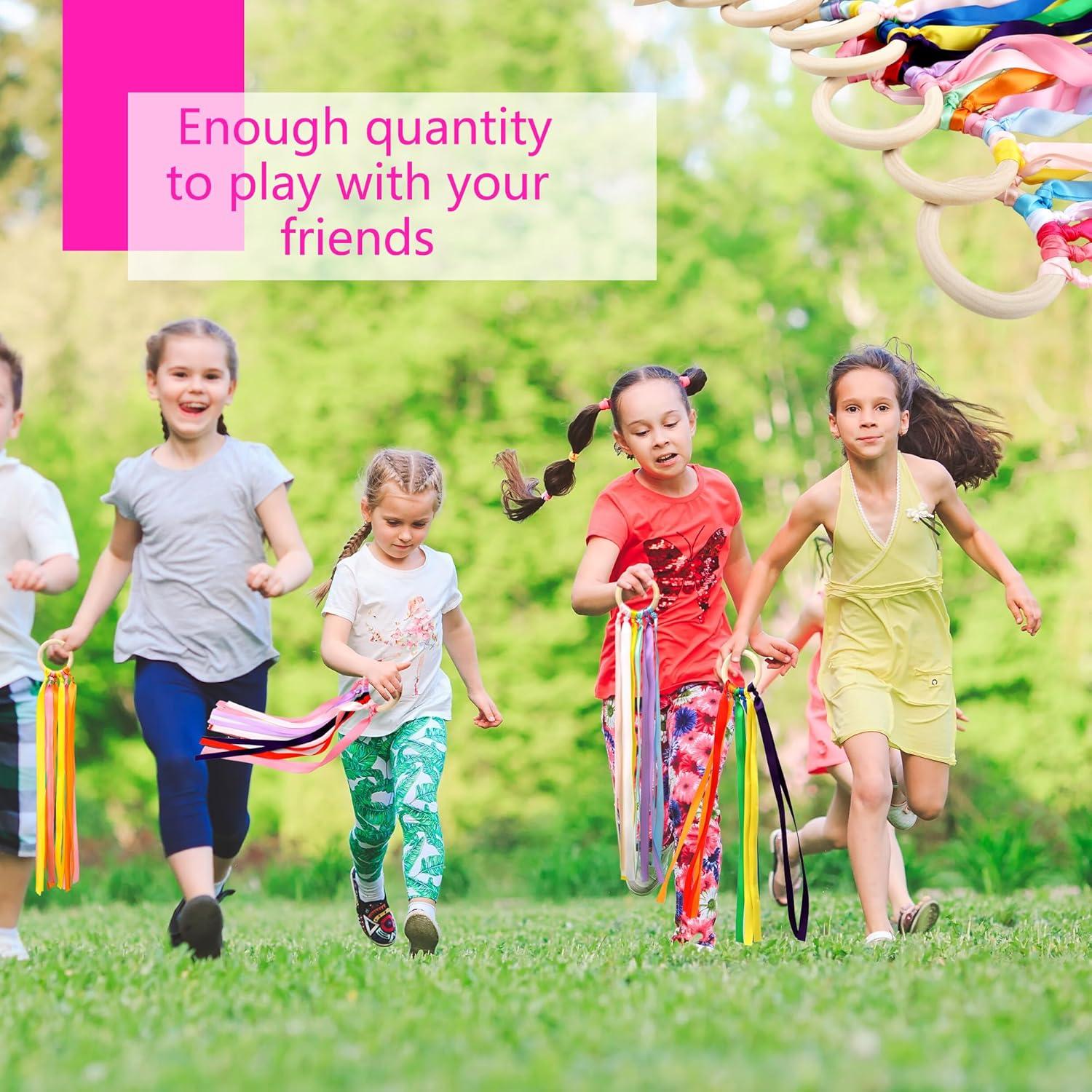 Paquete de 24 cometas de mano arcoíris Kugliwa para niños