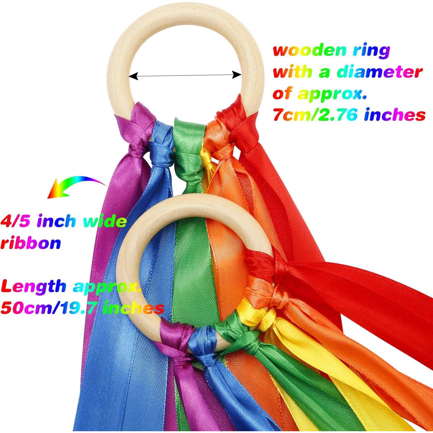 Cometa de Mano Arcoíris WILLBOND - 3 Piezas, Juguete Educativo