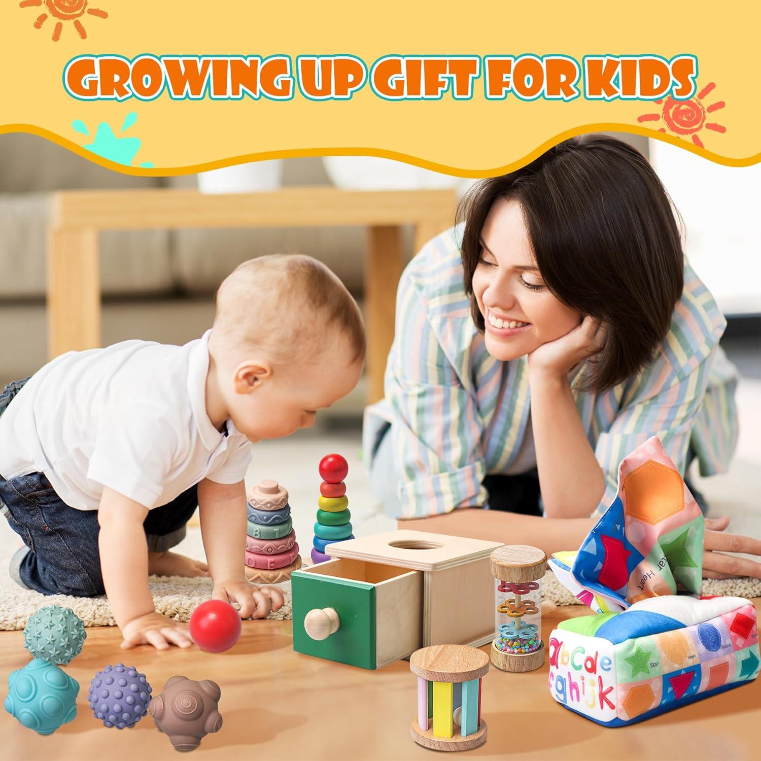 Juguetes Montessori Tooysea 8 en 1 para Bebés 6-18 Meses