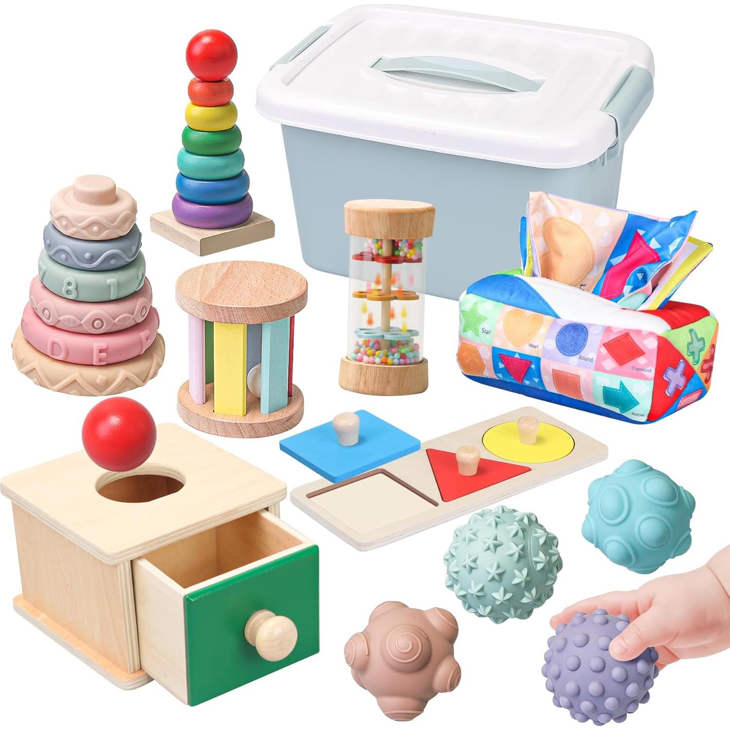 Juguetes Montessori Tooysea 8 en 1 para Bebés 6-18 Meses