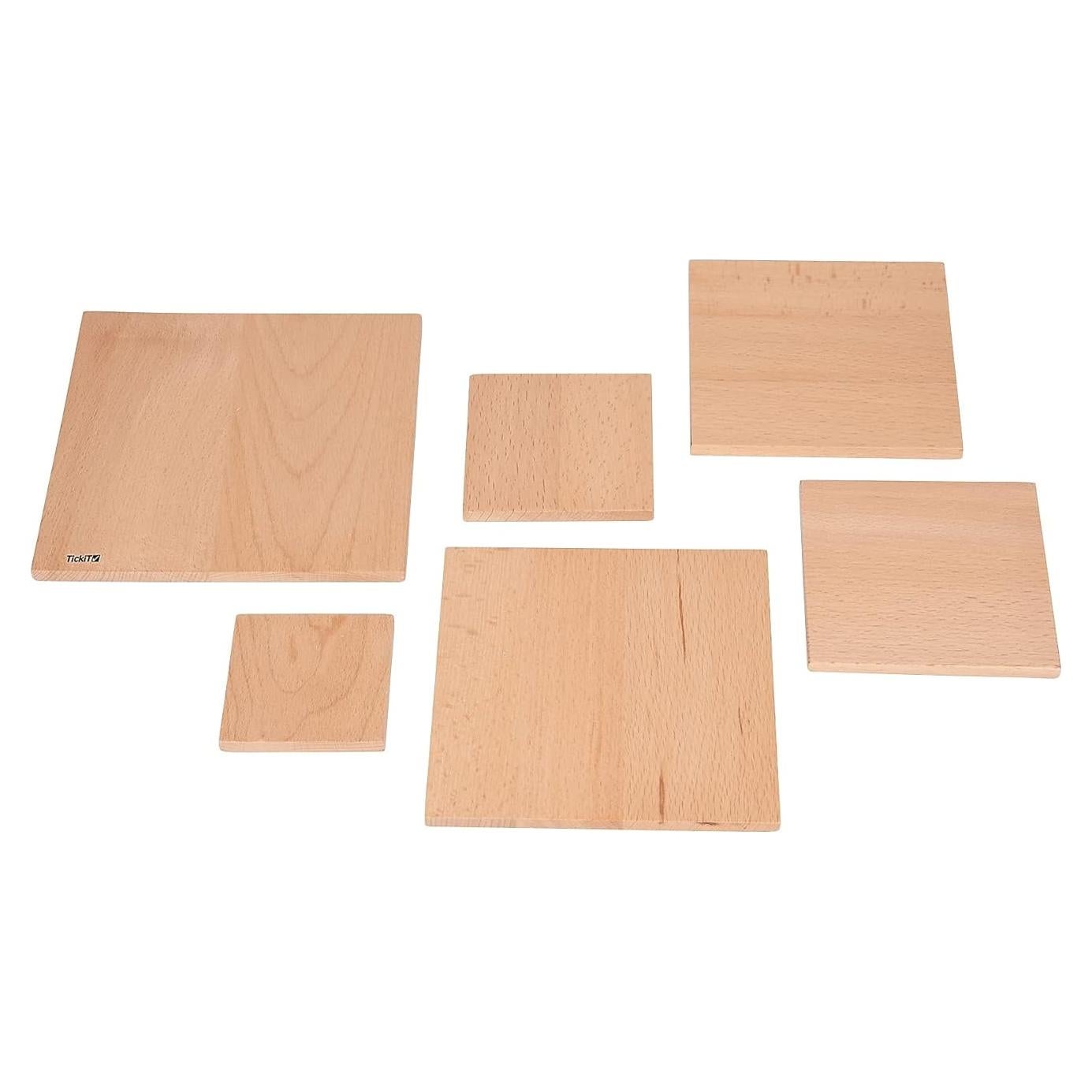 Paneles de Madera TickiT - Set de 6 Cuadrados Apilables