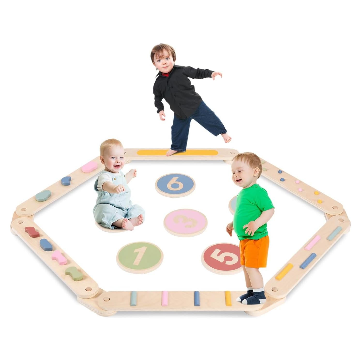 Viga de Equilibrio de Madera XYMERO para Niños 3-5 Años