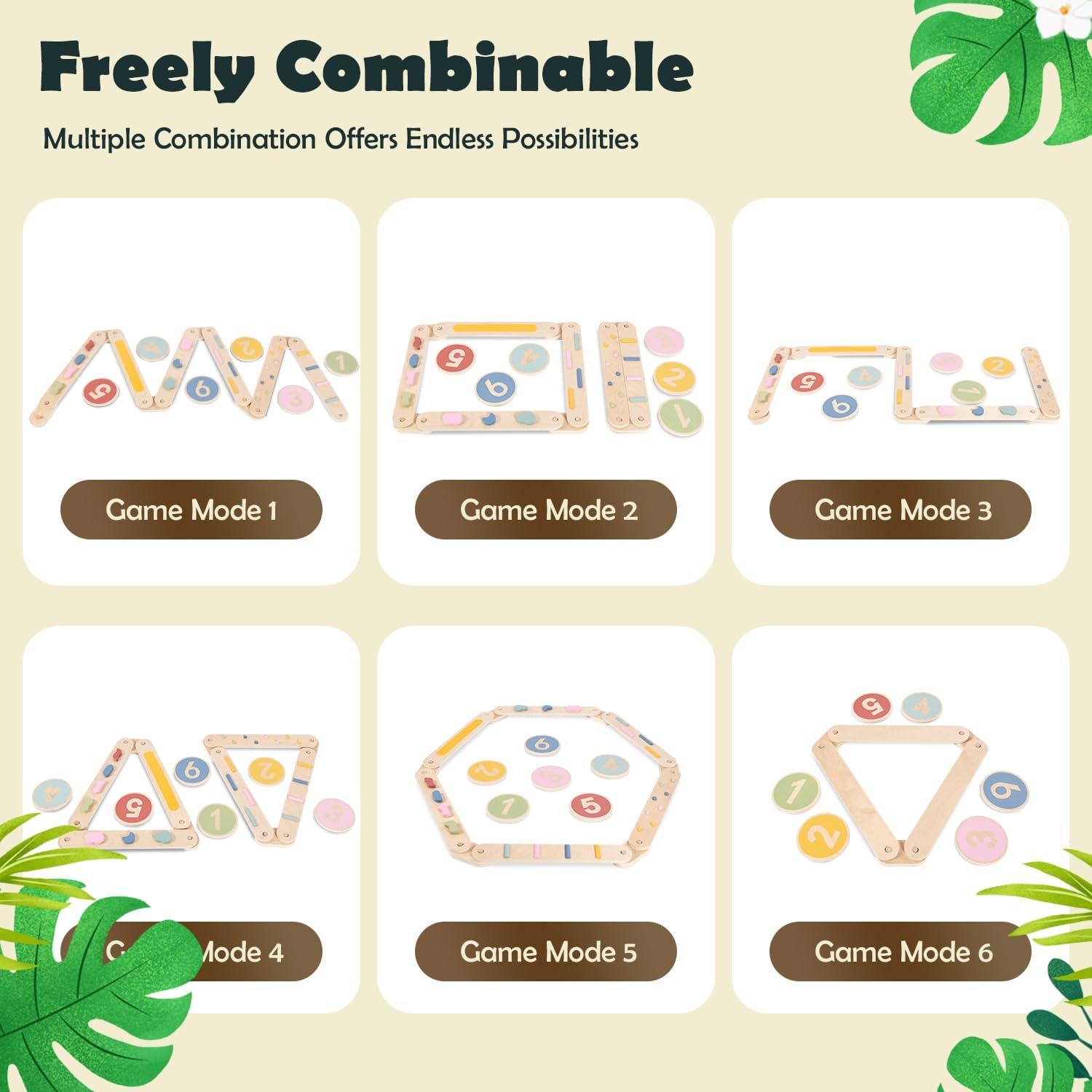 Viga de Equilibrio de Madera XYMERO para Niños 3-5 Años