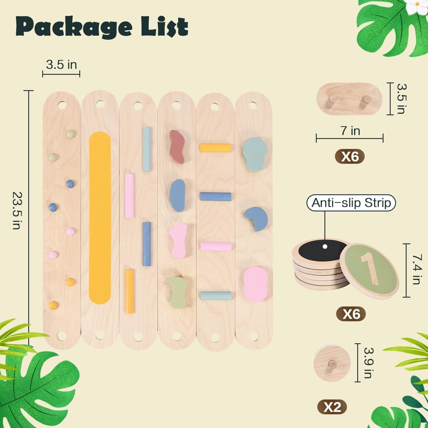 Viga de Equilibrio de Madera XYMERO para Niños 3-5 Años