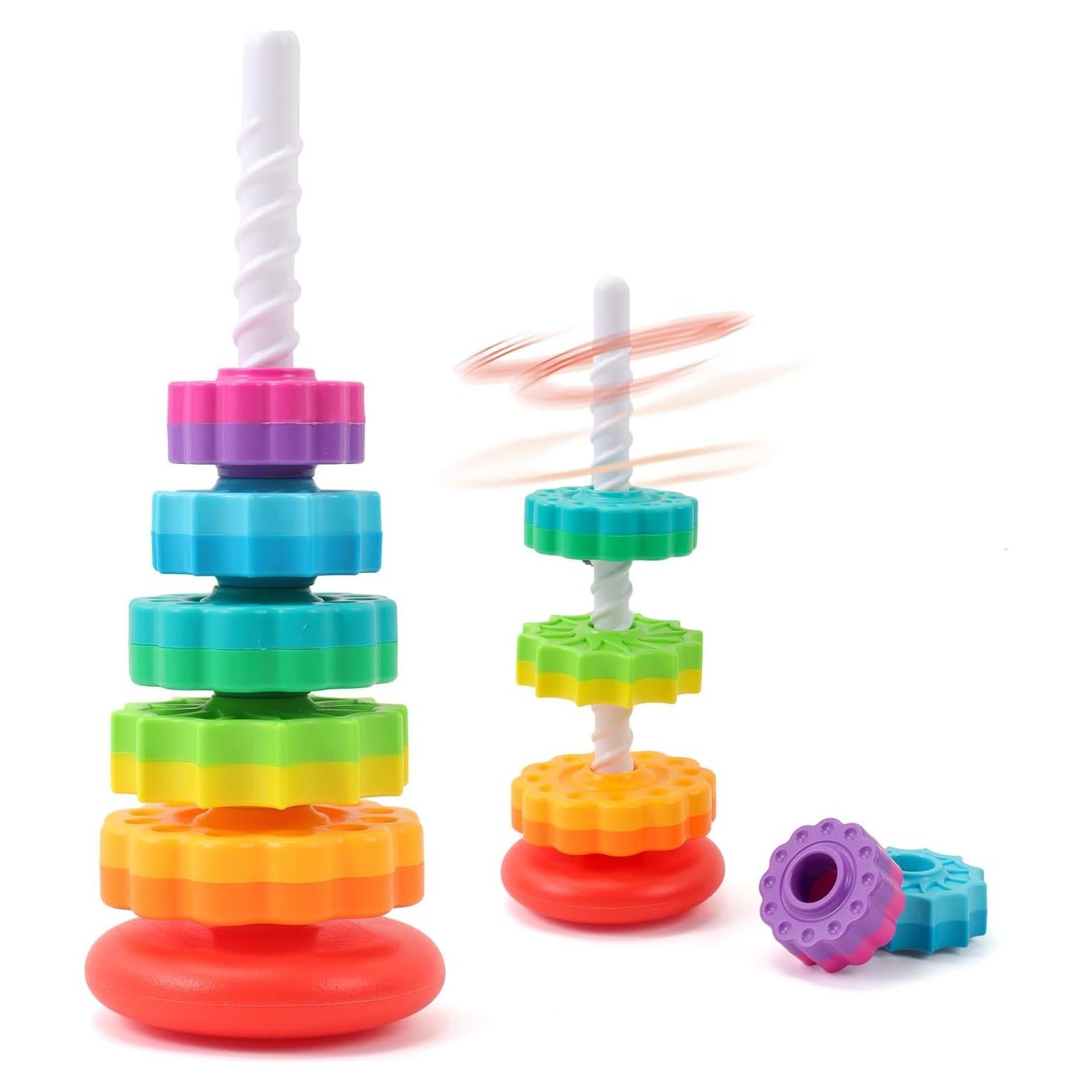 Juguete de Apilamiento Giratorio Riuja Arcoíris 1-3 Años