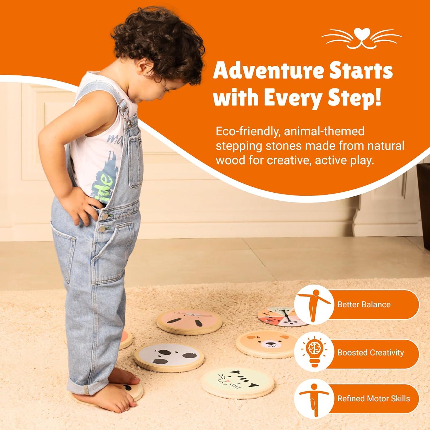 PEBUMI Set de 6 Piedras de Equilibrio Antideslizantes 19 cm