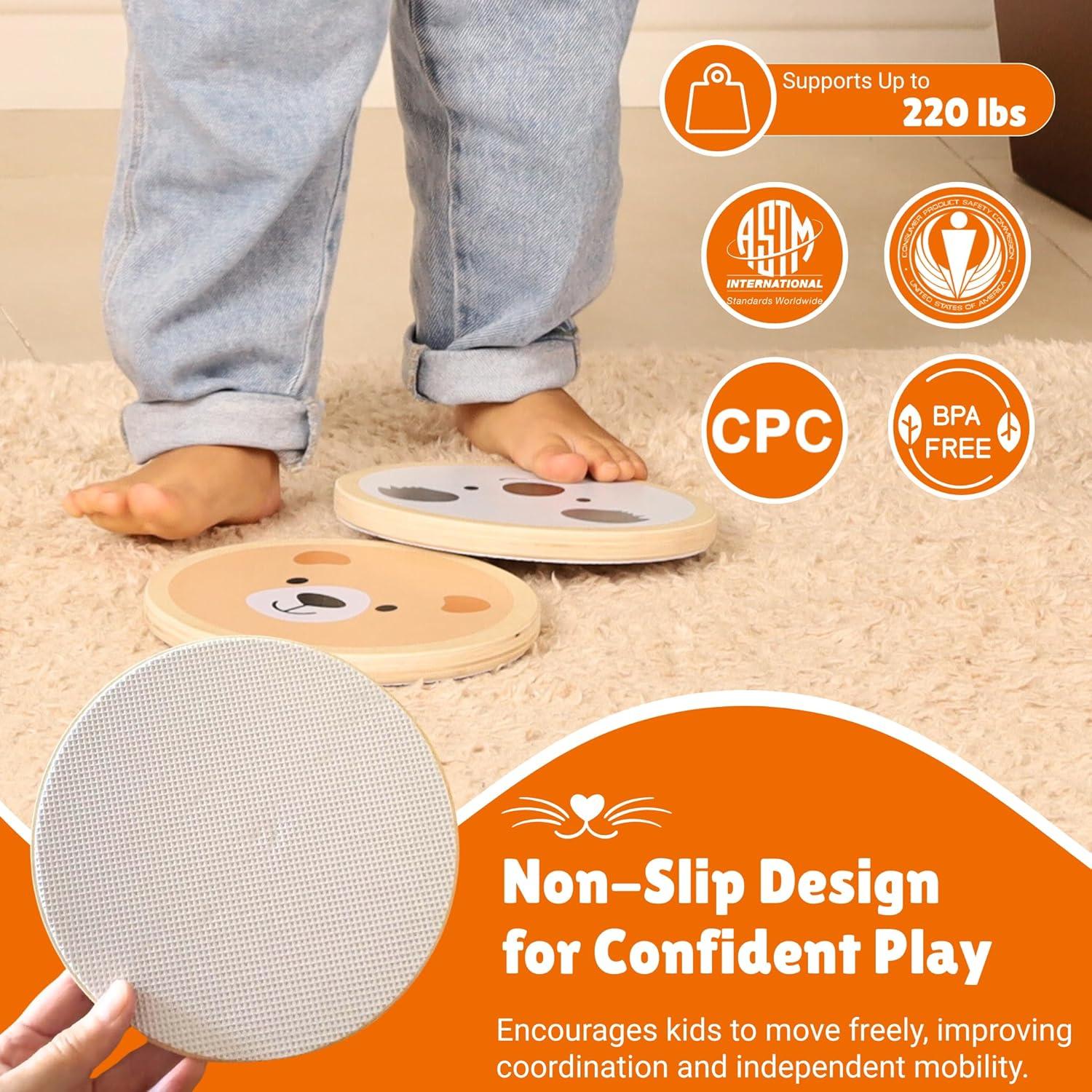 PEBUMI Set de 6 Piedras de Equilibrio Antideslizantes 19 cm