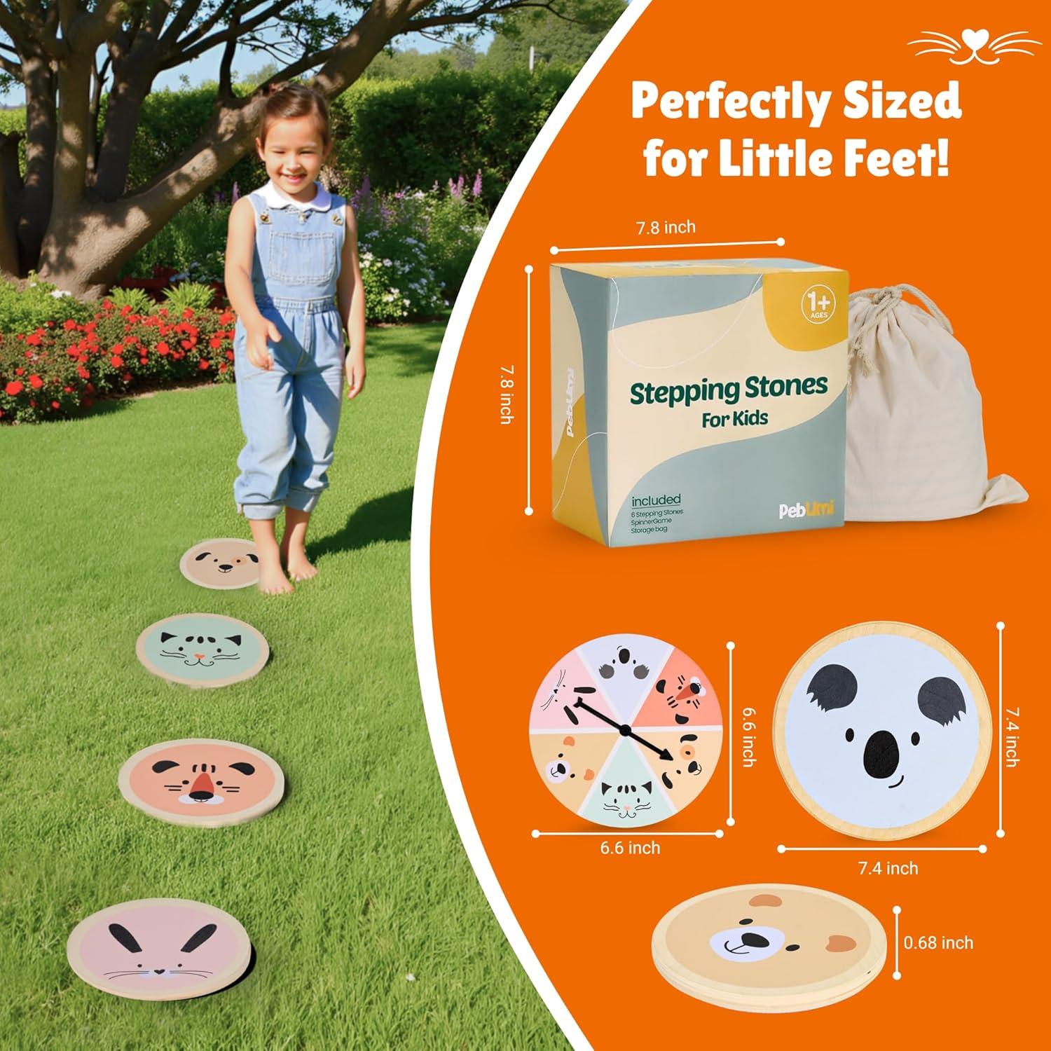 PEBUMI Set de 6 Piedras de Equilibrio Antideslizantes 19 cm