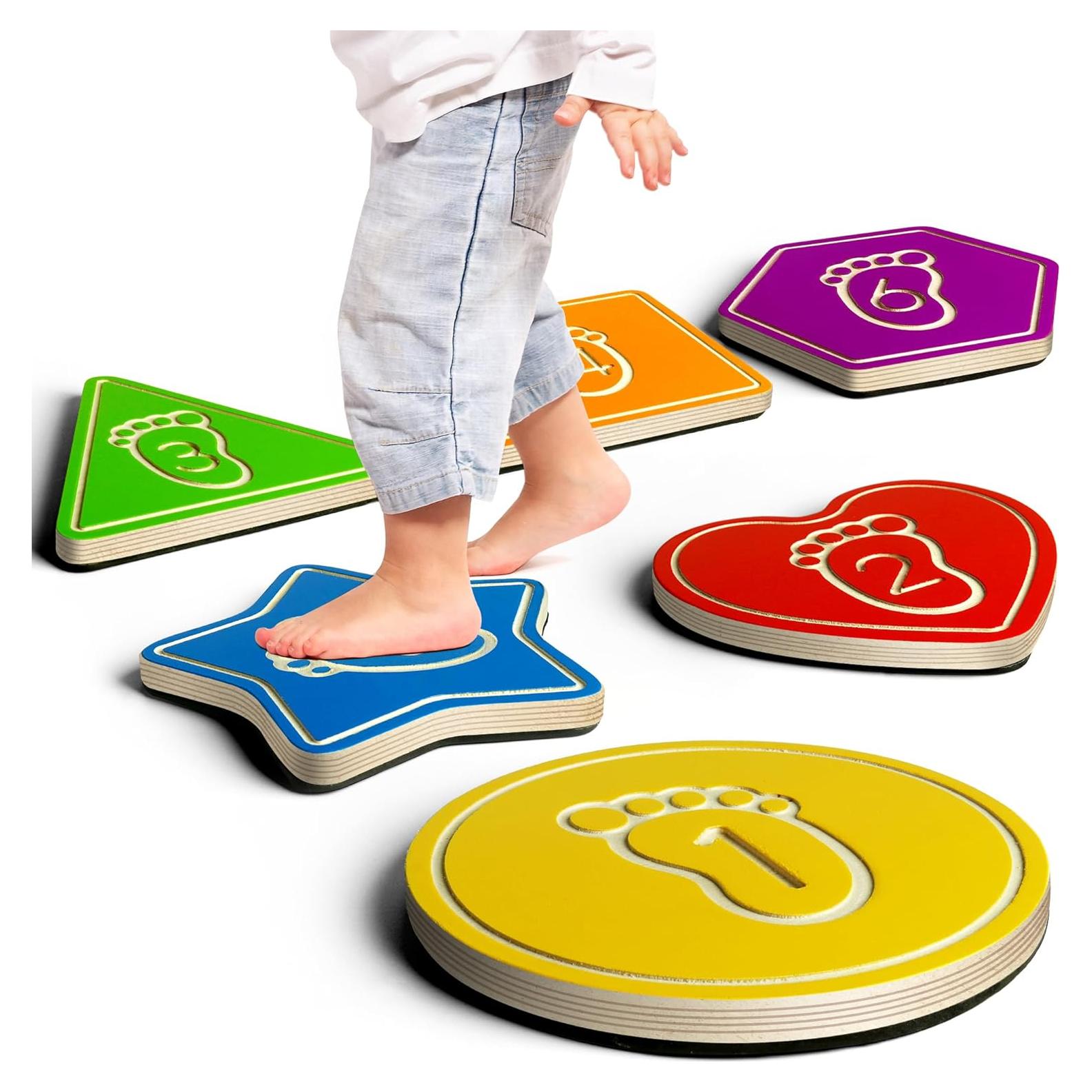 Piedras de Equilibrio de Madera Billeeit para Niños 17.78 cm