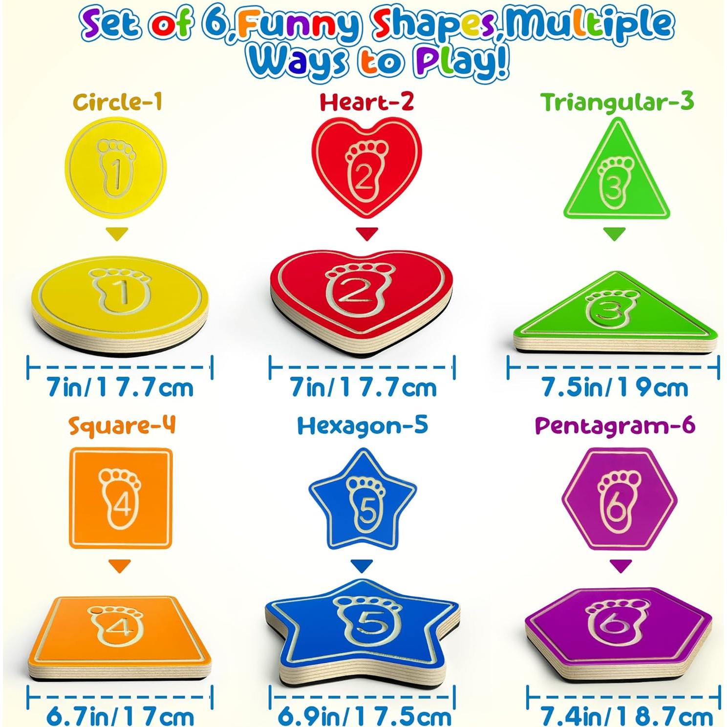 Piedras de Equilibrio de Madera Billeeit para Niños 17.78 cm